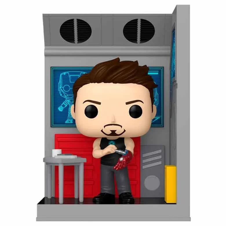 Funko Pop! Marvel Tony Stark in His Workshop - Figura da Collezione Vinyl Nerdscape