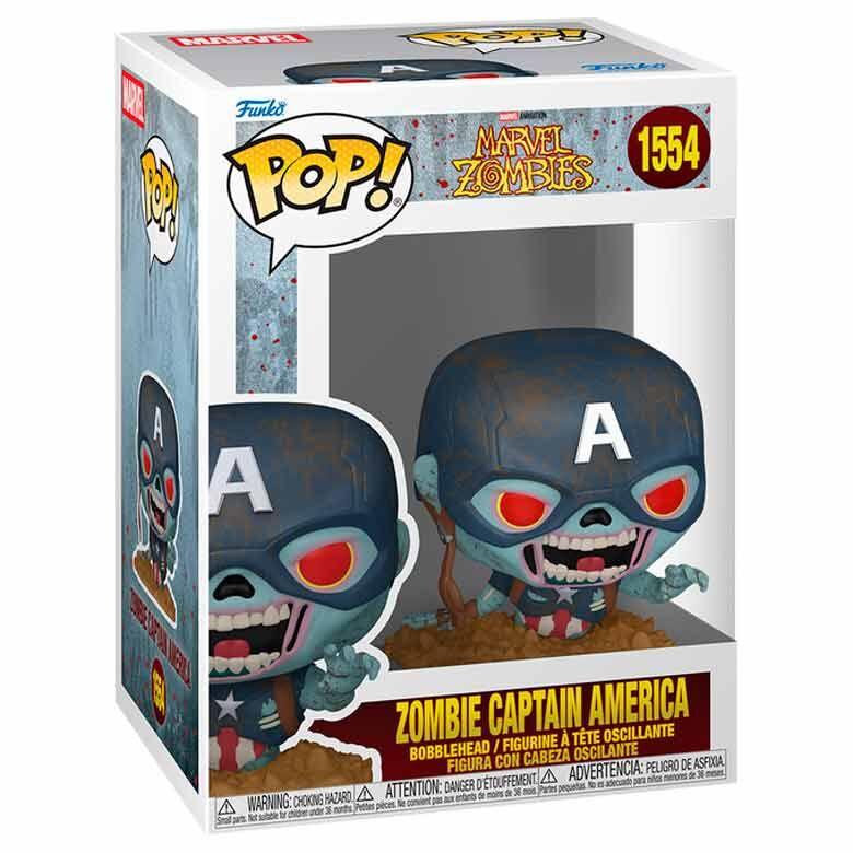 Funko Pop! Marvel Zombies Captain America - Figura da Collezione Vinyl Nerdscape