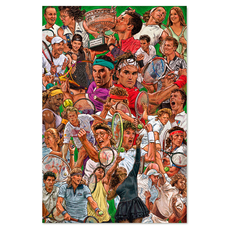 Legends of Tennis Poster Collezione Nerdscape – Stampa Glossy 91,5x61cm