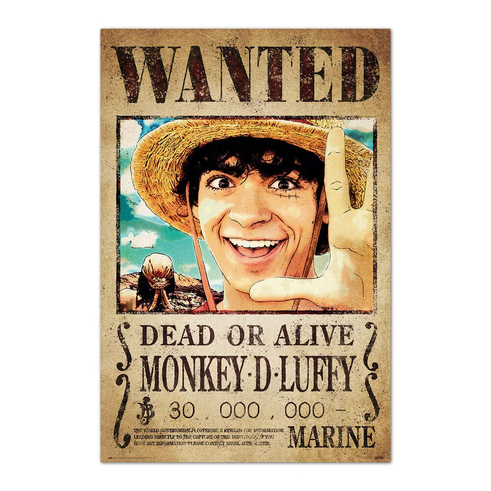 One Piece Wanted Monkey D. Luffy poster Nerdscape