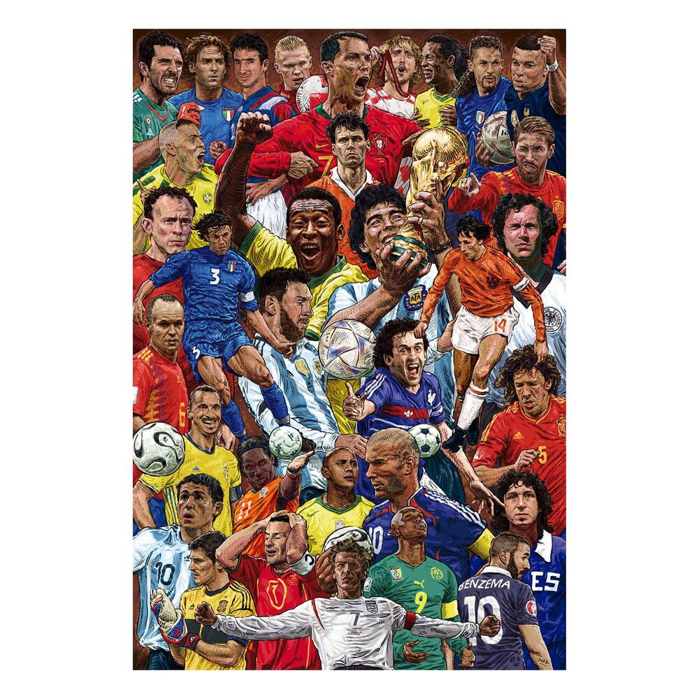 Legendary Footballers Poster Collezione Nerdscape 91,5x61cm Carta Lucida Alta Qualità