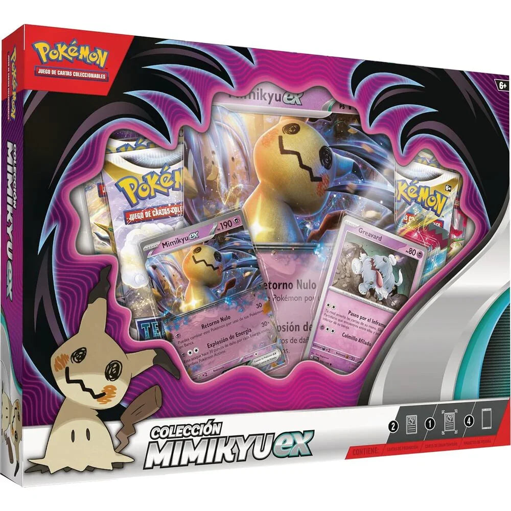 Spanish Pokemon Mimikyu Ex collectible card game blister Nerdscape