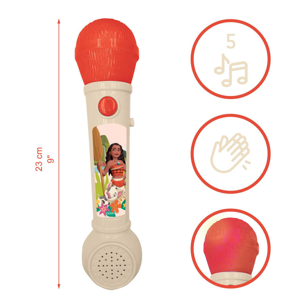 Disney Moana Vaiana Illuminated Microphone Nerdscape