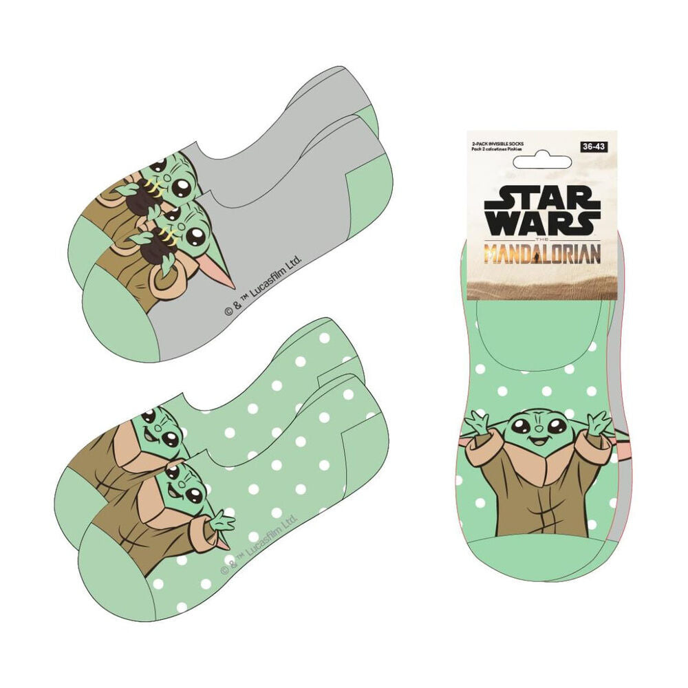 Star Wars The Mandalorian Grogu adult pack 2 socks Nerdscape