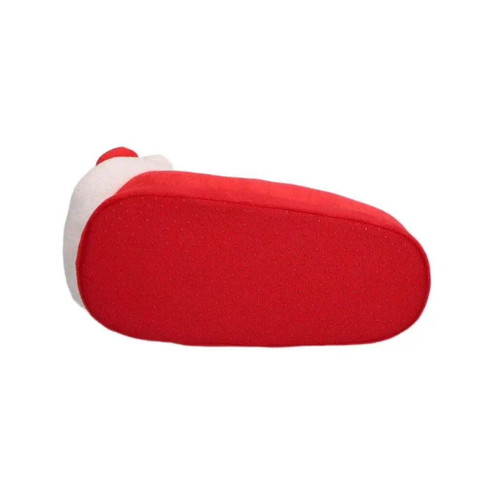 Suola pantofola rossa antiscivolo in tessuto con bordo bianco, articolo Nerdscape.