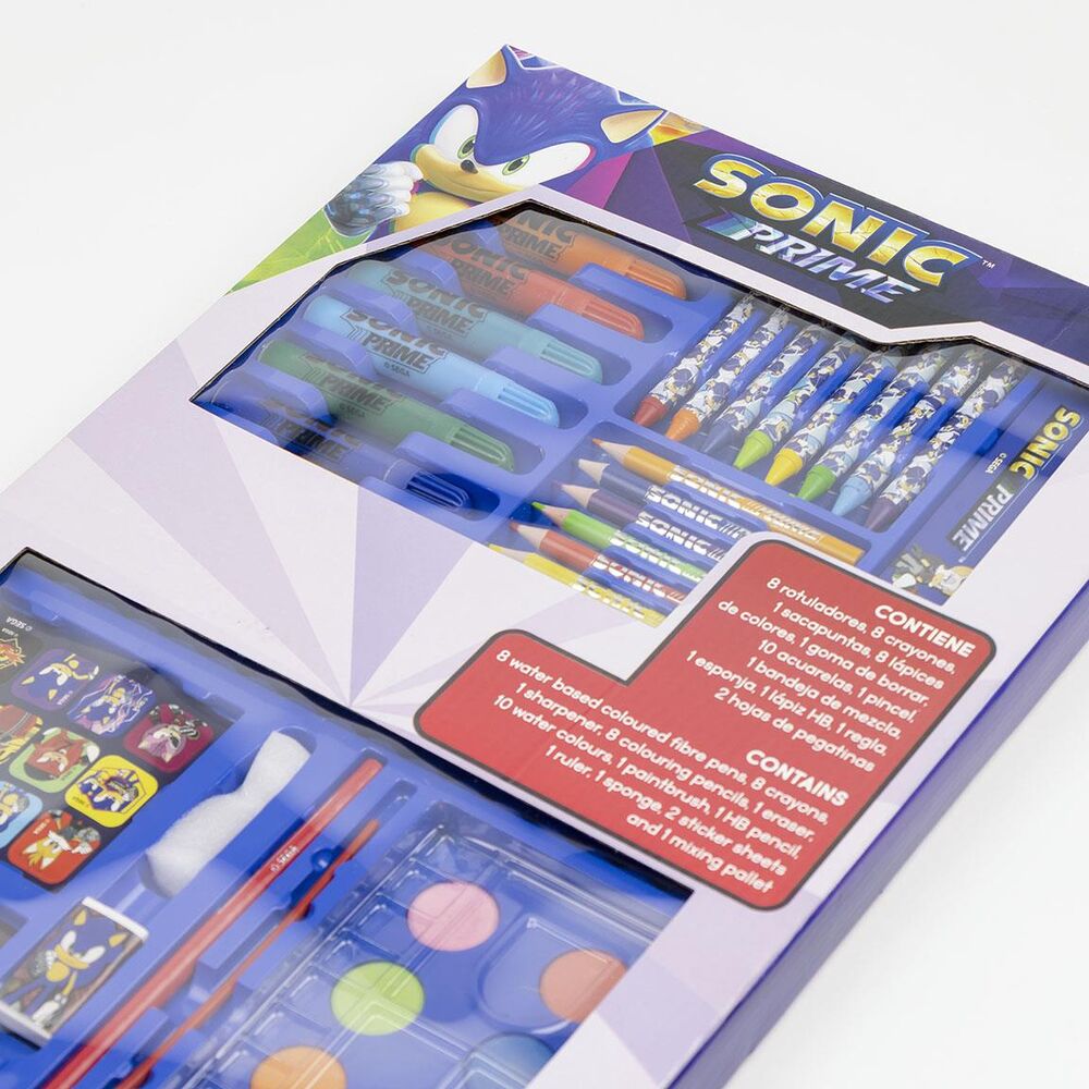 Sonic Prime Colouring stationery set Nerdscape