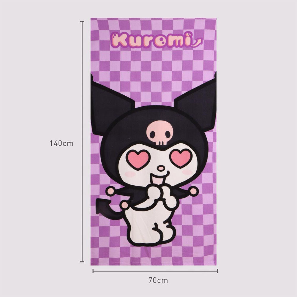 Hello Kitty Kuromi microfibre beach towel Nerdscape