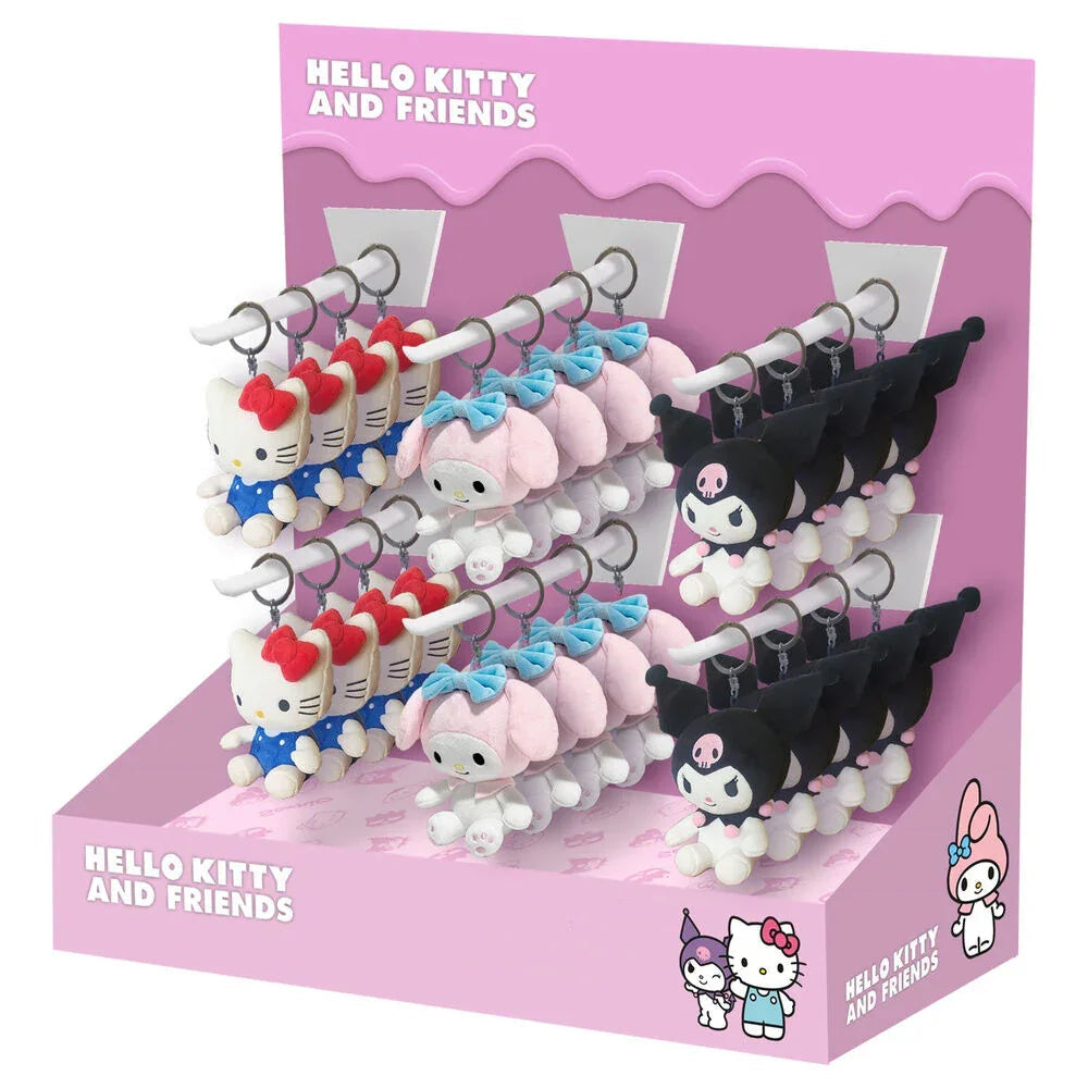 Hello Kitty and Friends assorted plush keychain 15cm Nerdscape