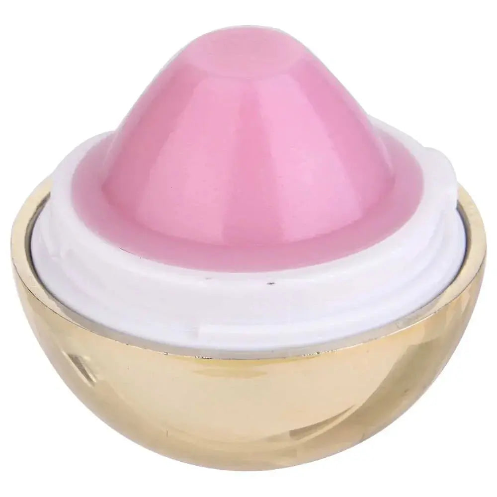 Balsamo labbra rosa a forma di cupola in contenitore dorato, stile Nerdscape