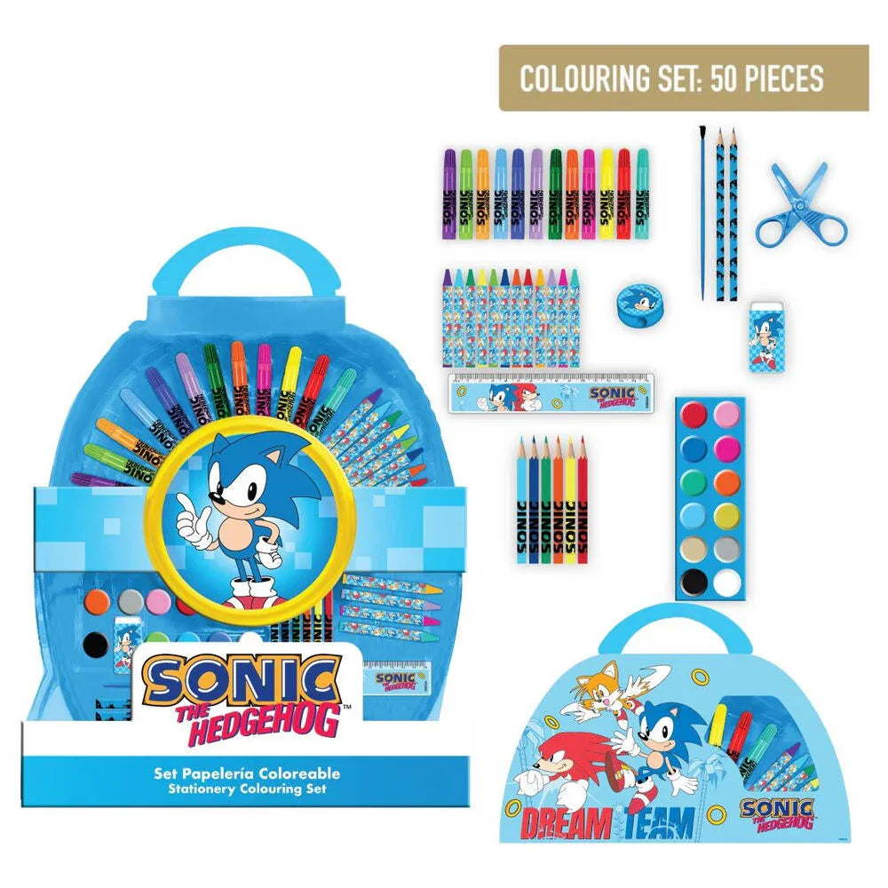 Sonic the Hedgehog stationery Colouring set Nerdscape