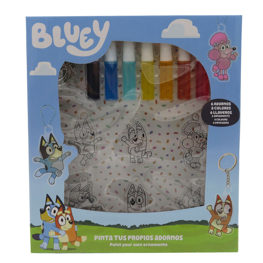 Bluey Colouring set decorative hangers Nerdscape