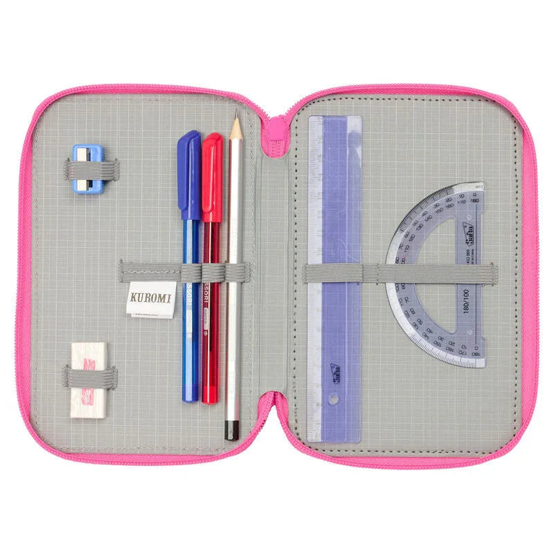 Hello Kitty Kuromi triple pencil case 37pcs Nerdscape