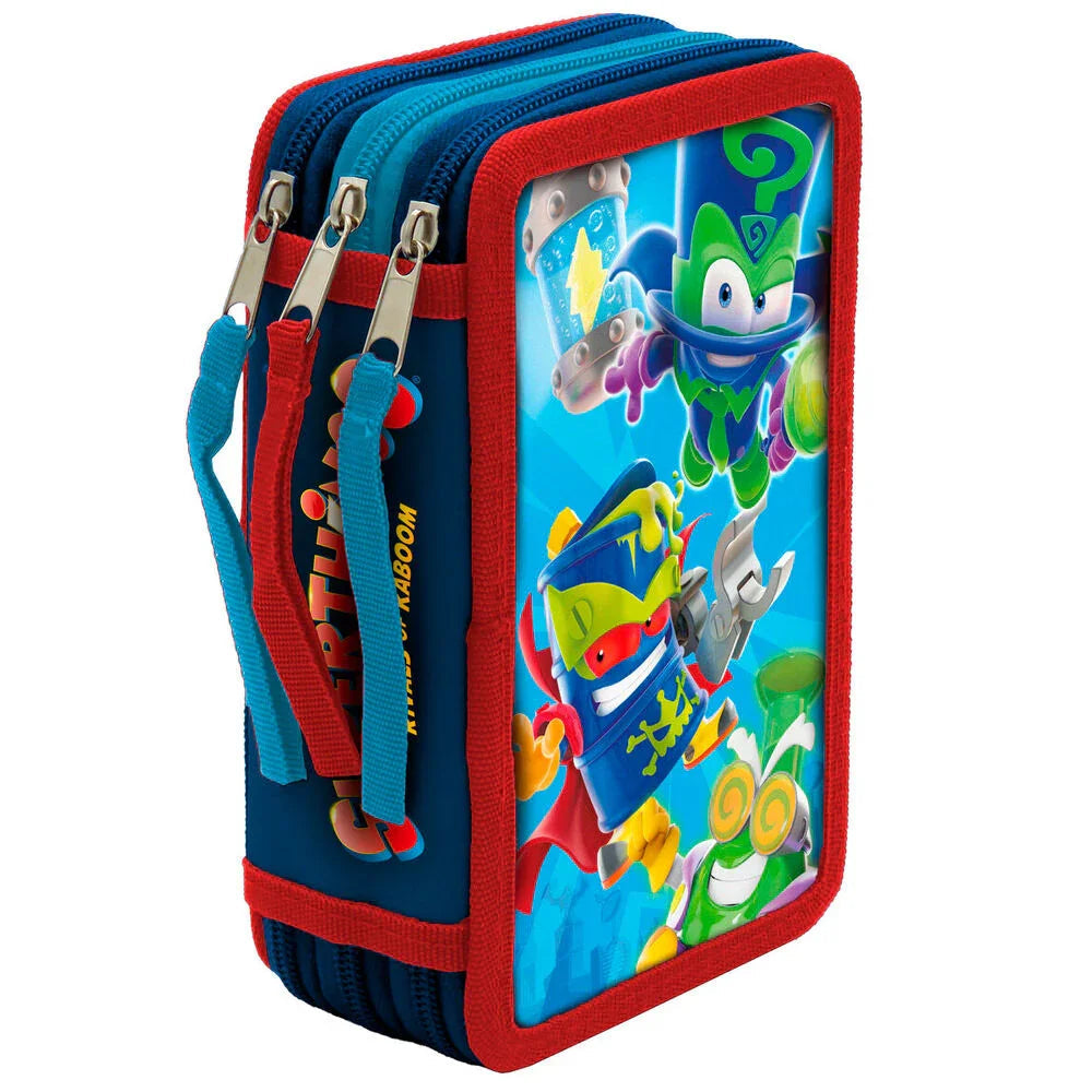 Superthings triple pencil case 39pcs Nerdscape