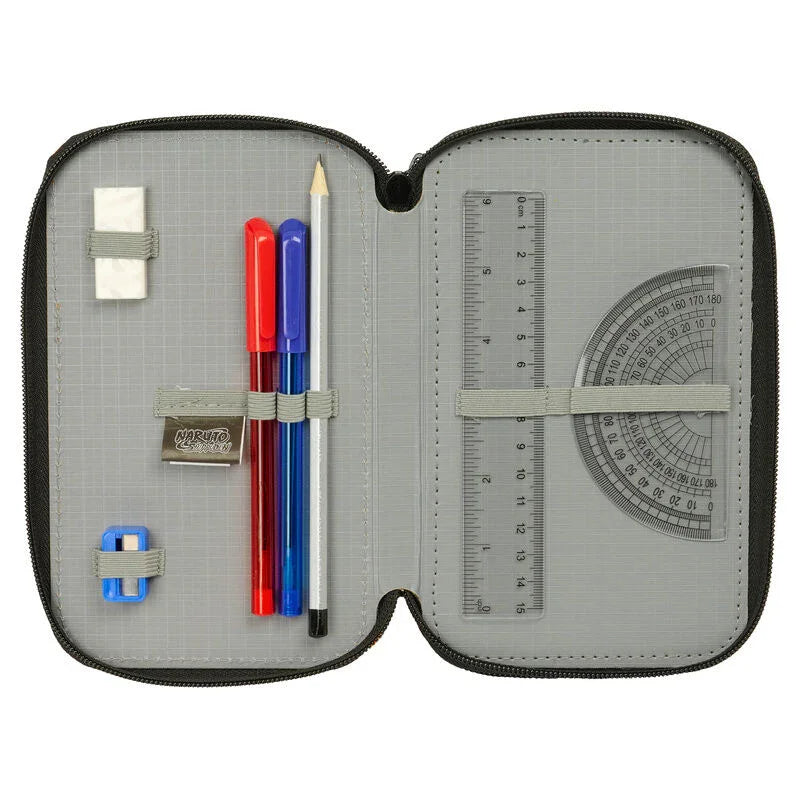 Naruto Shippuden triple pencil case 37pcs Nerdscape