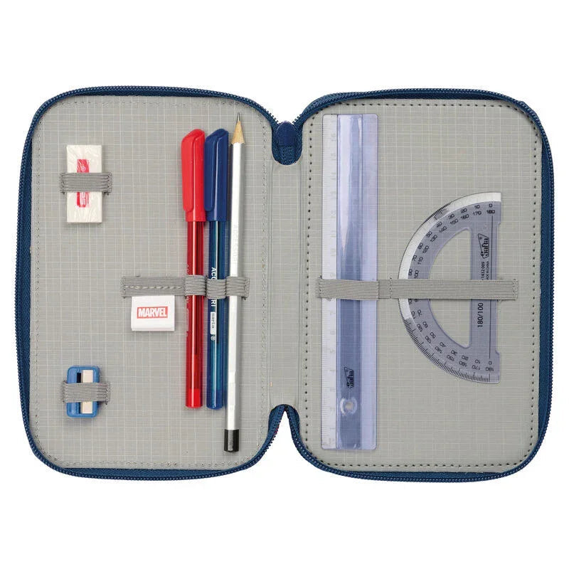 Marvel Spiderman triple pencil case 37pcs Nerdscape
