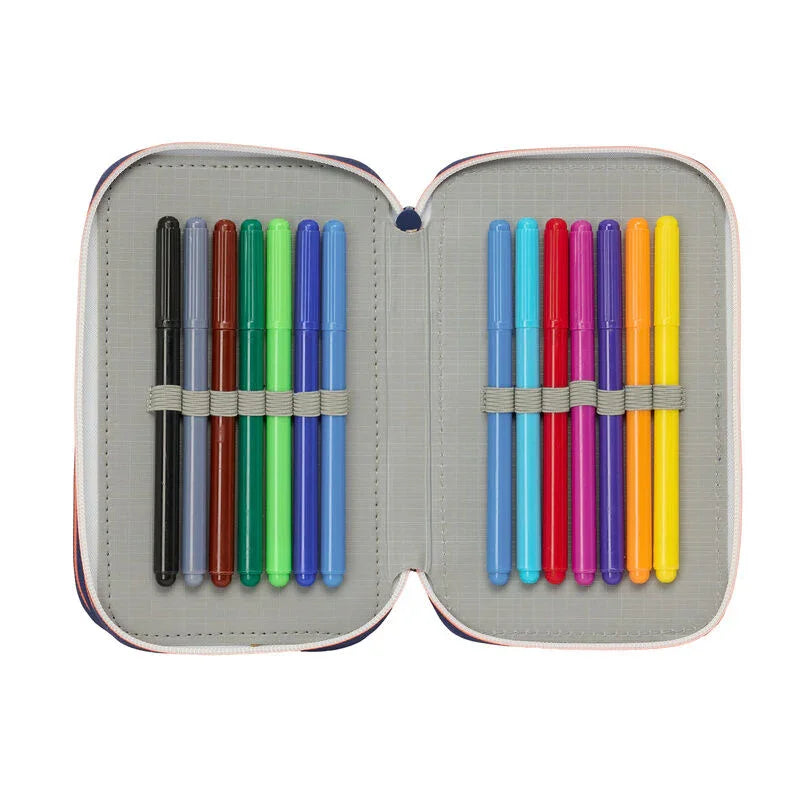 F.C. Barcelona 2 Equipment 25/26 triple pencil case 37pcs Nerdscape