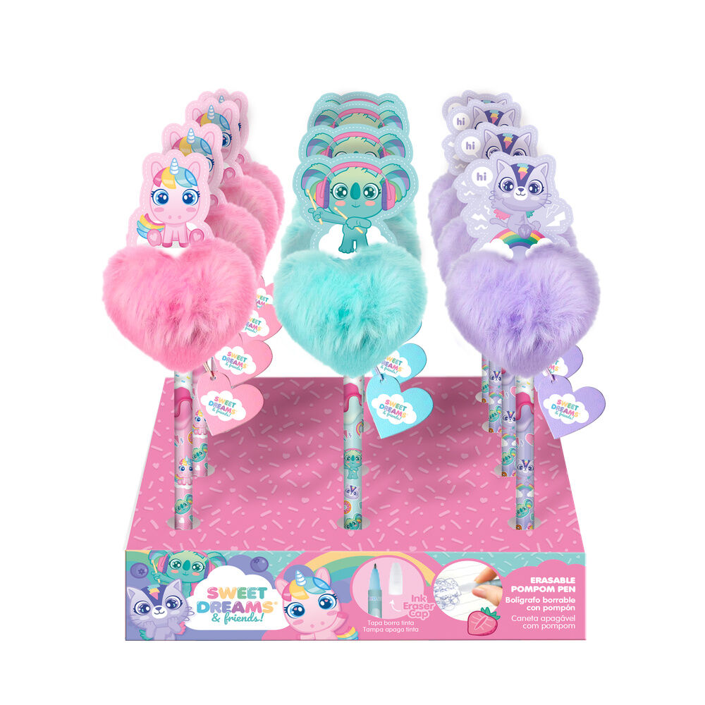 Sweet Dreams & Friends assorted 3D pompom topper pen Nerdscape