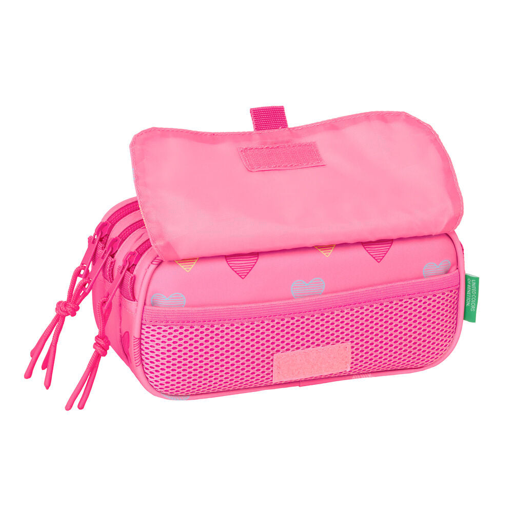 Benetton Heart triple pencil case Nerdscape