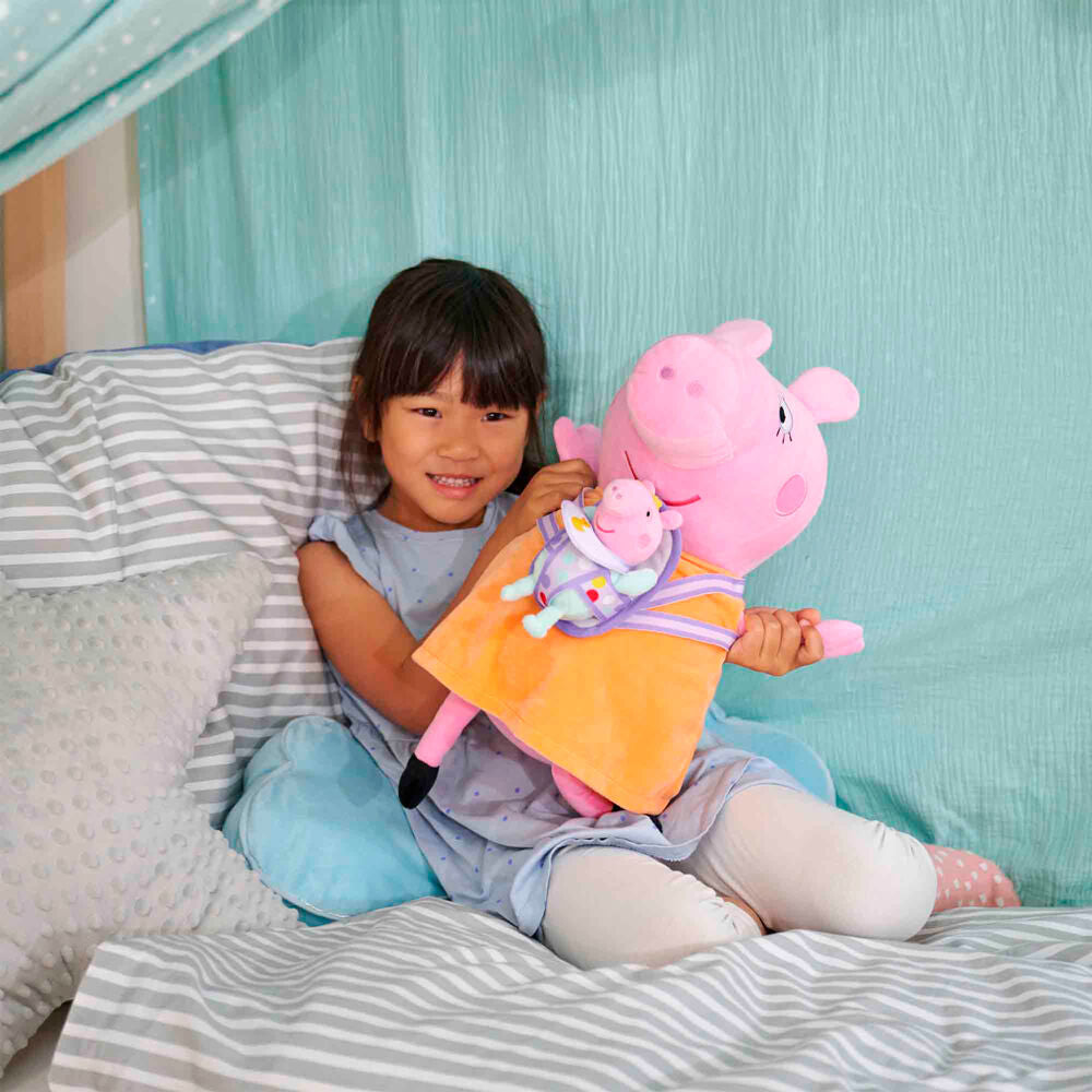 Peppa Pig Mummy Pig with Evie plush toy 33cm Nerdscape