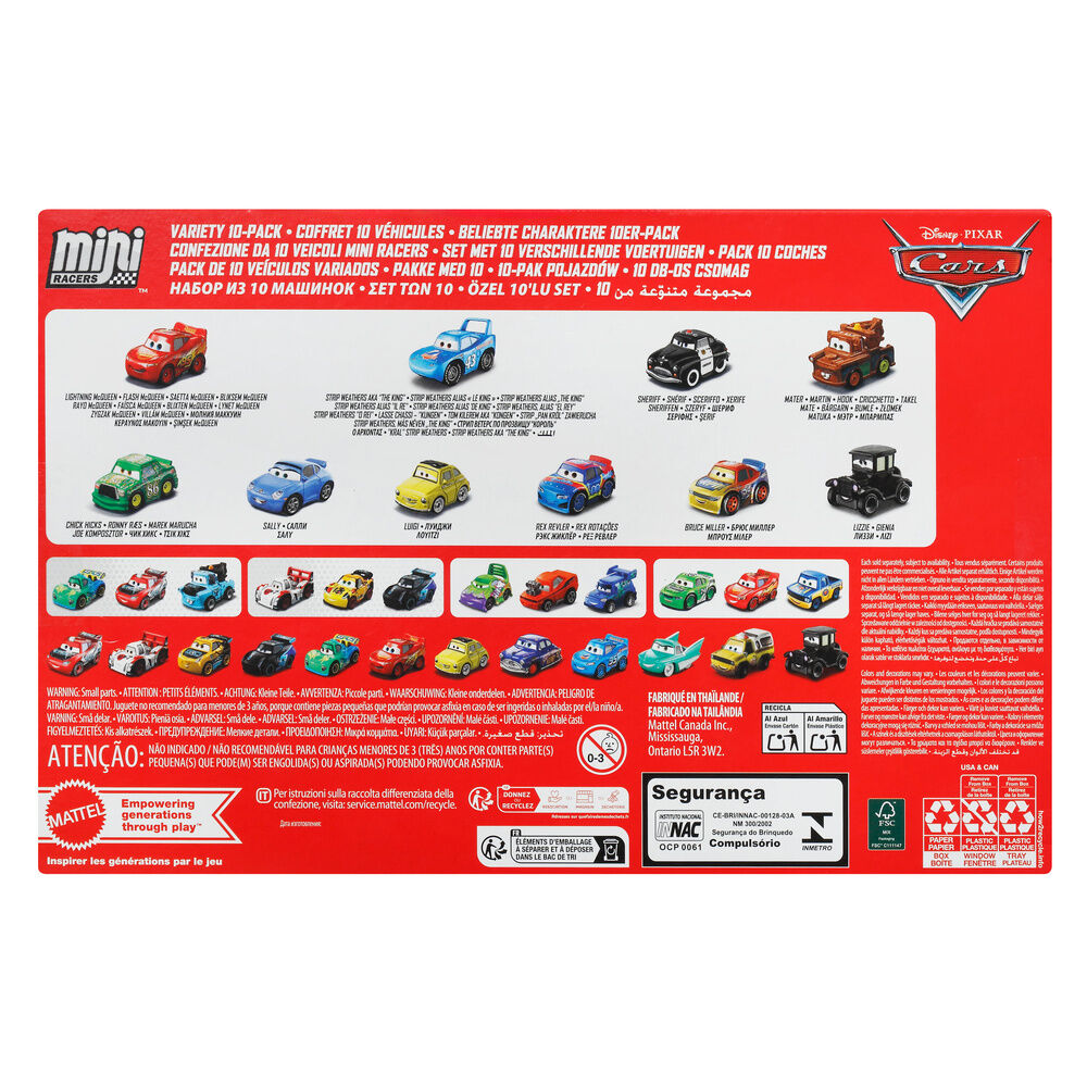 Disney Pixar Cars blister 10 mini vehicles Nerdscape