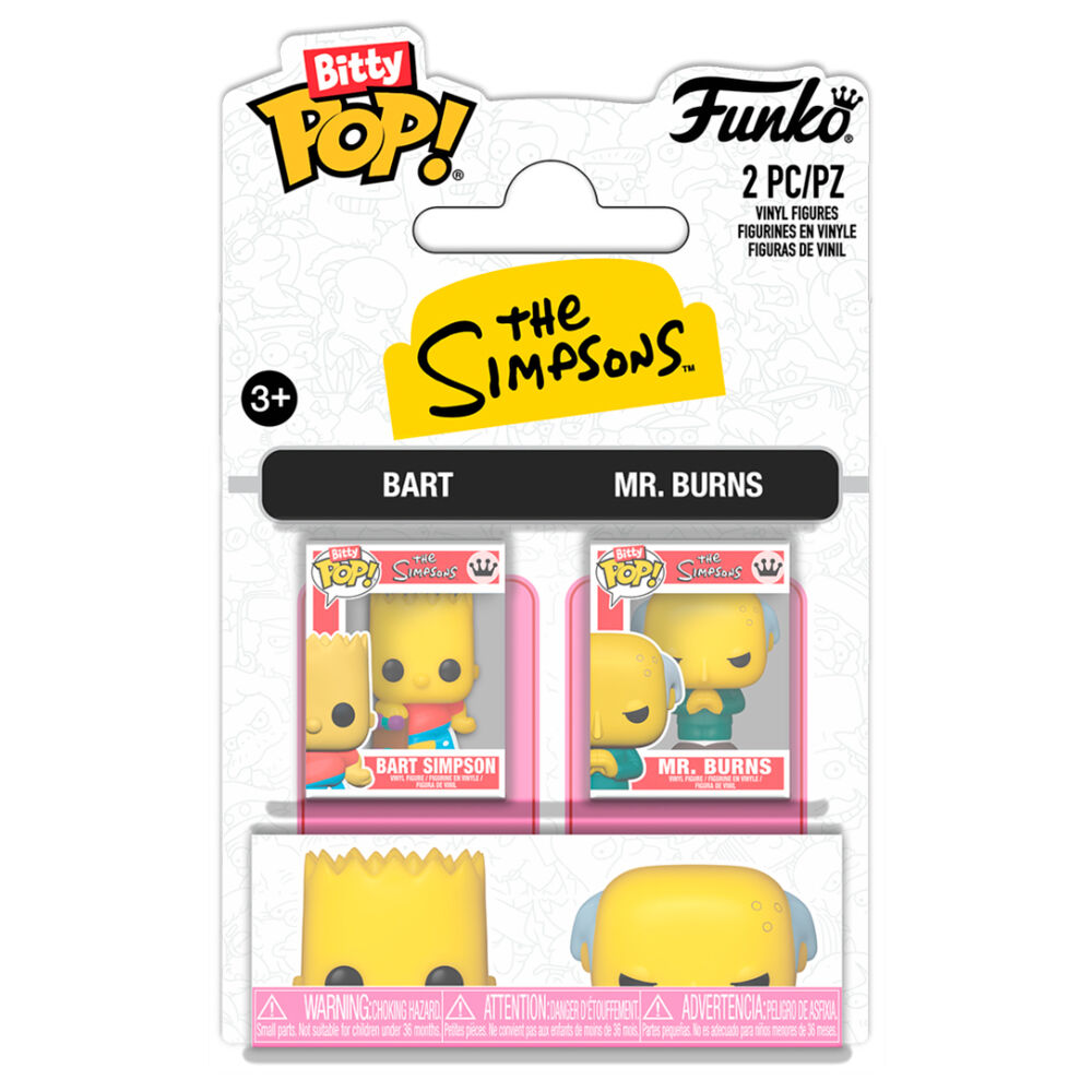 Bitty POP pack 2 figures The Simpsons Bart & Mr. Burns Nerdscape