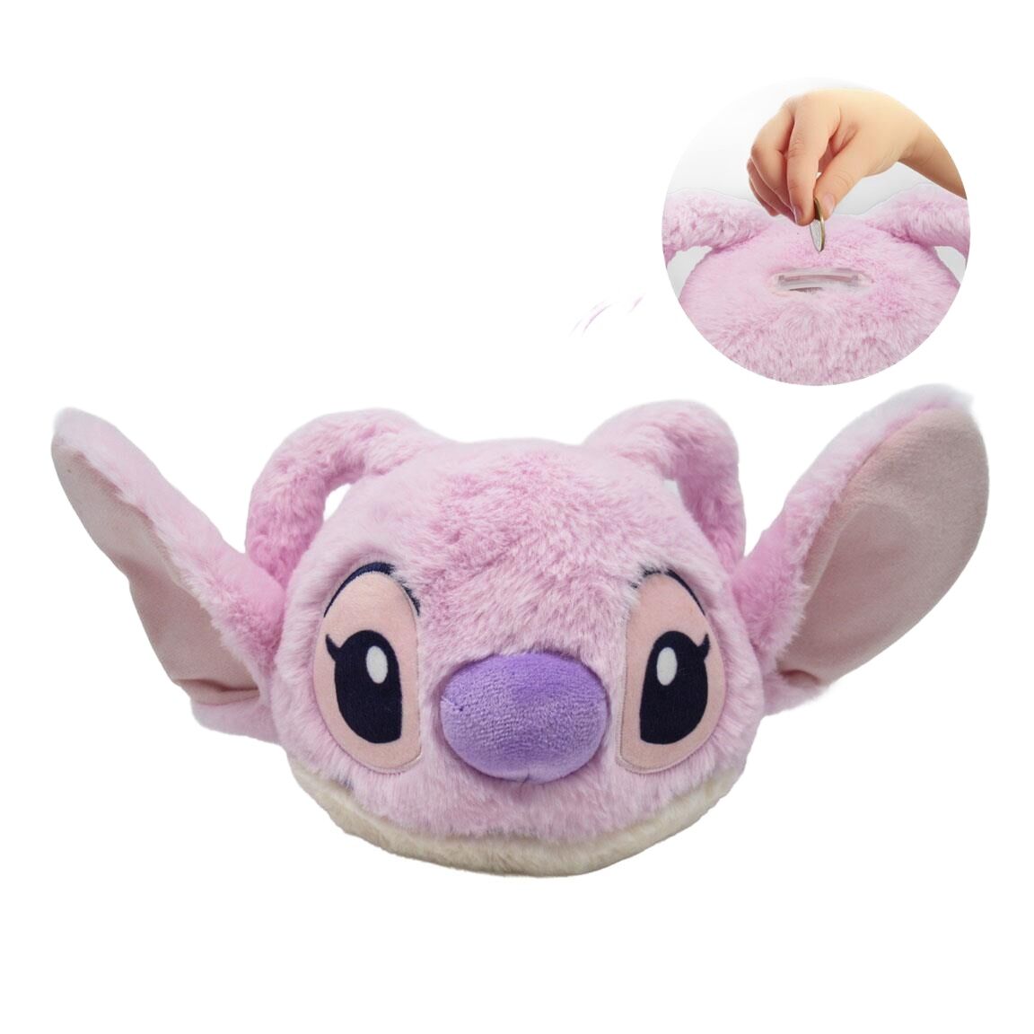 Disney Stitch Angel plush money bank Nerdscape