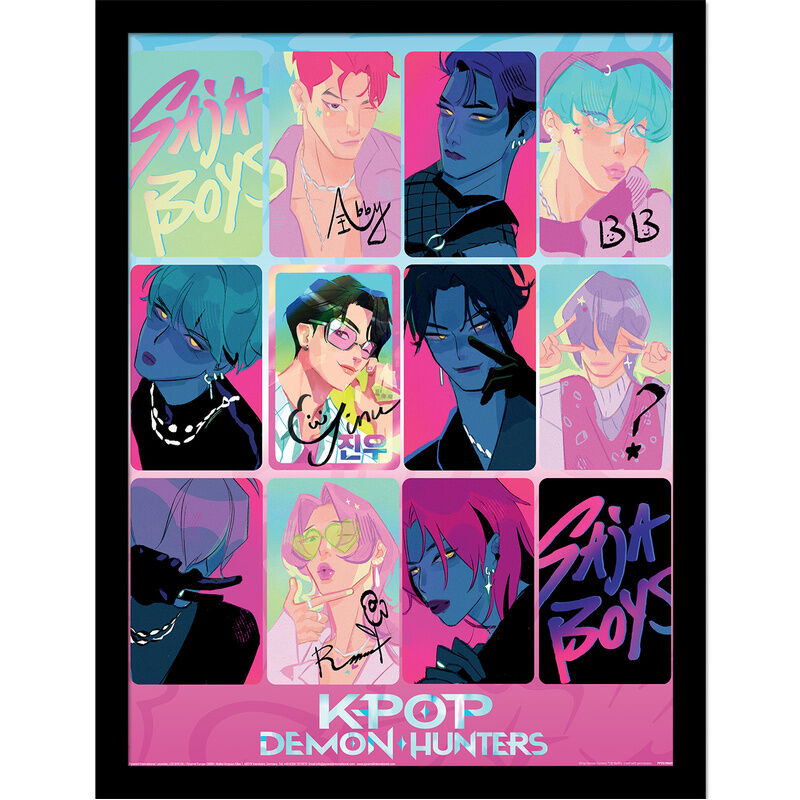 KPop Demon Hunters Light and Dark Framed print Nerdscape