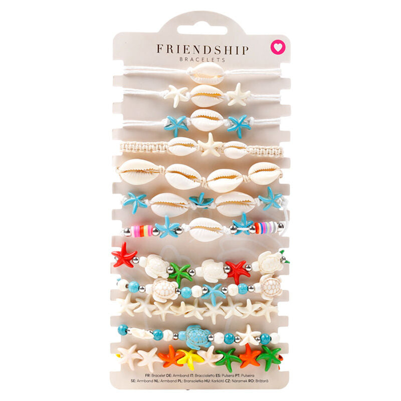 Boho Shells and Starfish assorted bracelet