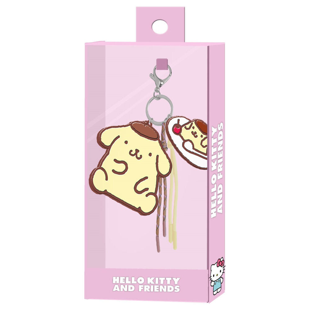 Hello Kitty Pompompurin charm keychain