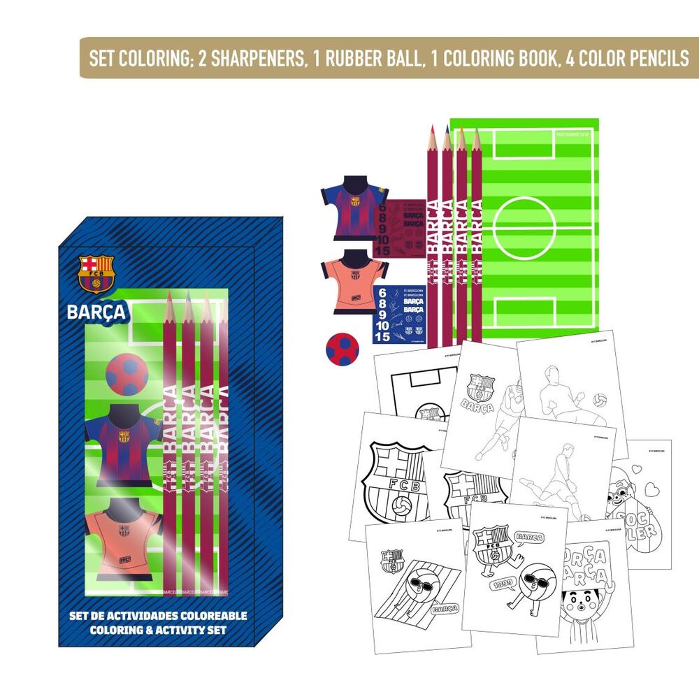 F.C. Barcelona Colouring stationery set Nerdscape