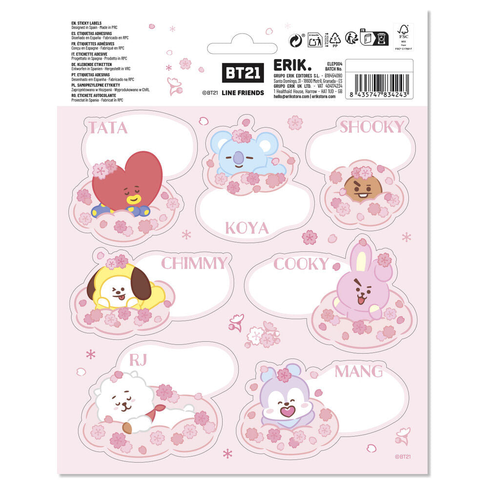 BT21 premium adhesive labels