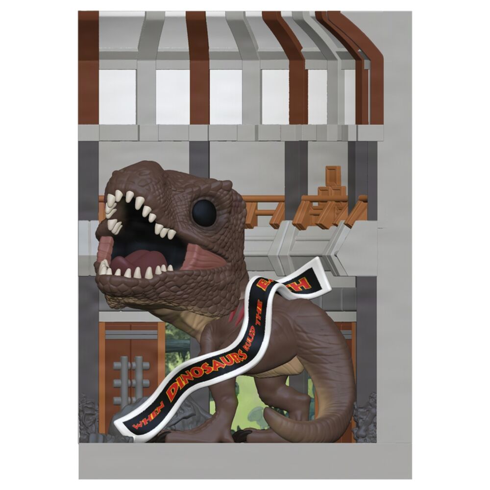 POP figure Nooks Jurassic Park T. Rex in Visitor Center Nerdscape