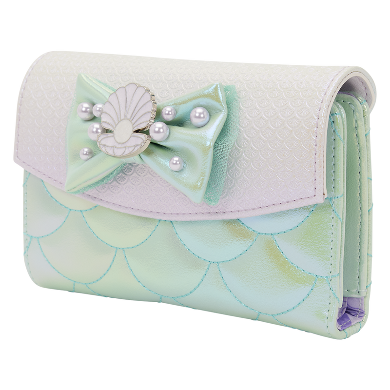 Loungefly Disney The Little Mermaid Iridescent Pearl flap wallet Nerdscape