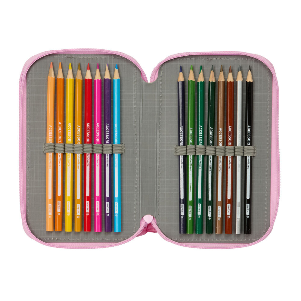 Barbie Ballet triple pencil case 37pcs Nerdscape