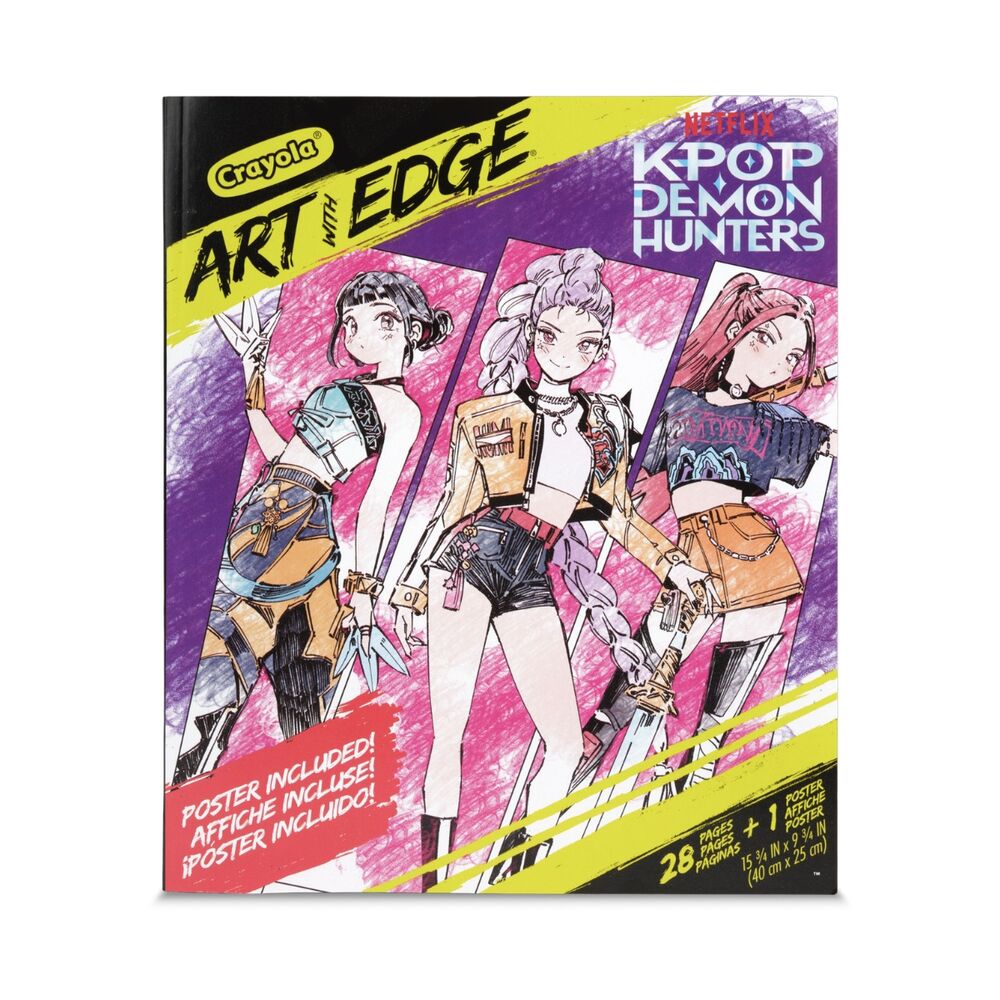 Kpop Demon Hunter comic book coloring book + poster set