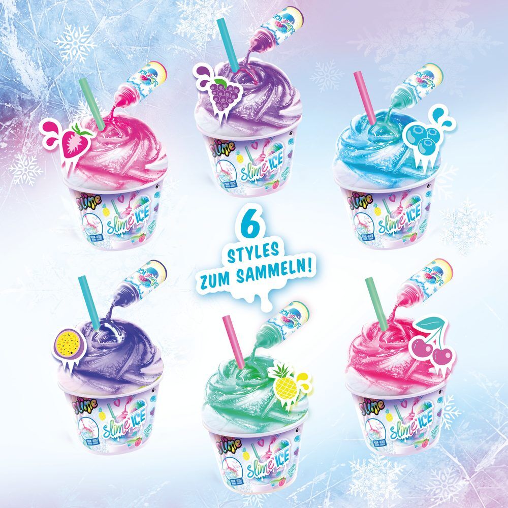 Slime ice assorted aromatic ice-cream tub