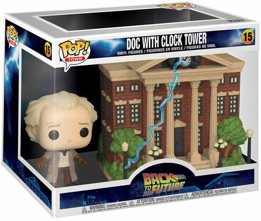 Back To The Future: Funko Pop! Town - Doc With Clock Tower (Vinyl Figure 15)