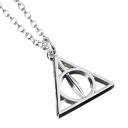 Harry Potter Deathly Hallows silver necklace Nerdscape