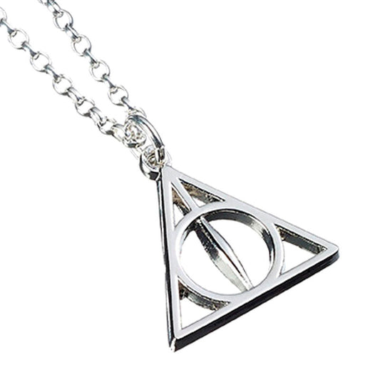 Harry Potter Deathly Hallows silver necklace Nerdscape