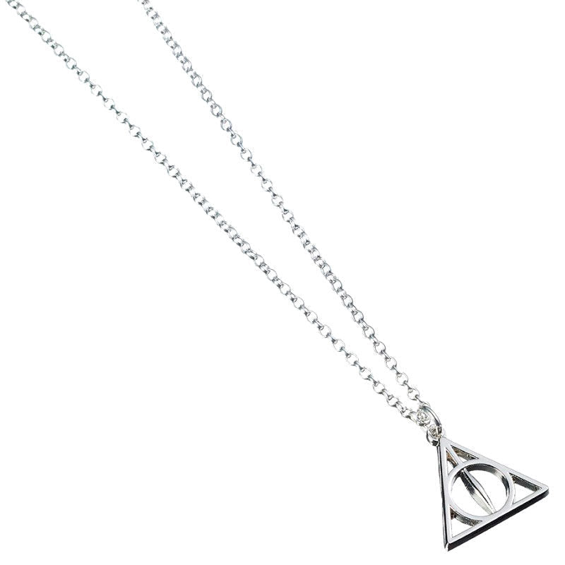 Harry Potter Deathly Hallows silver necklace Nerdscape