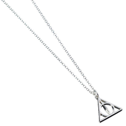 Harry Potter Deathly Hallows silver necklace Nerdscape