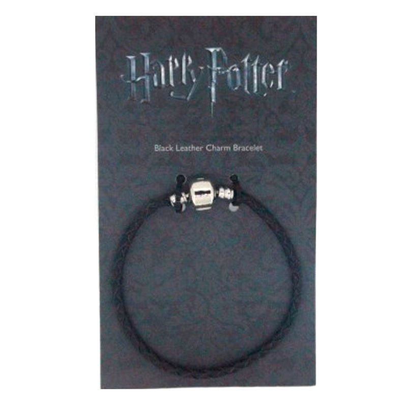 Harry Potter black leather charm bracelet Nerdscape