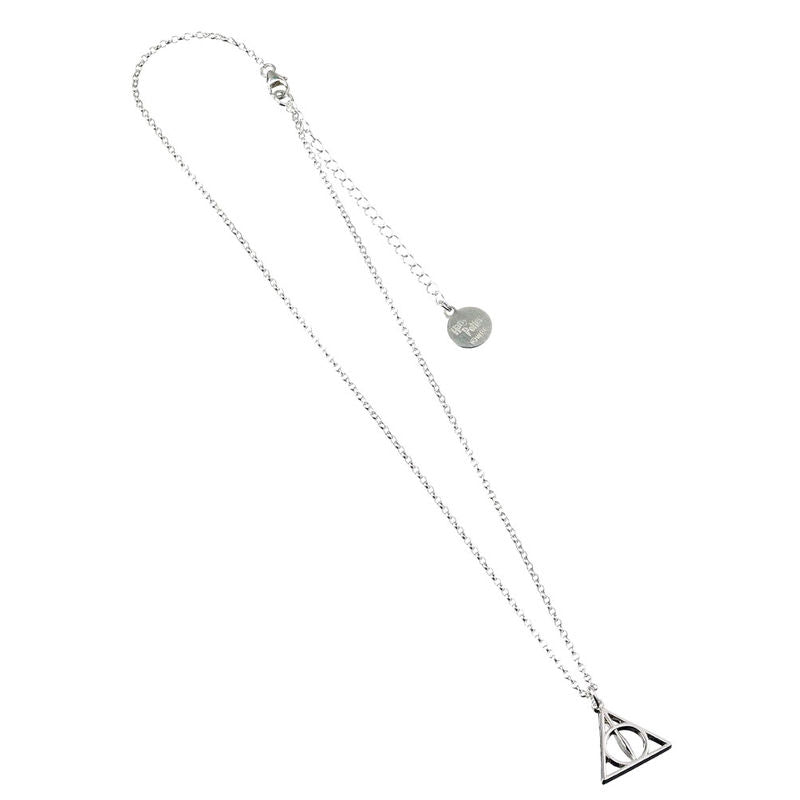 Harry Potter Deathly Hallows silver necklace Nerdscape