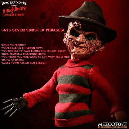 English A Nightmare on ELM Street Freddy Krueger Talking doll 25cm Nerdscape