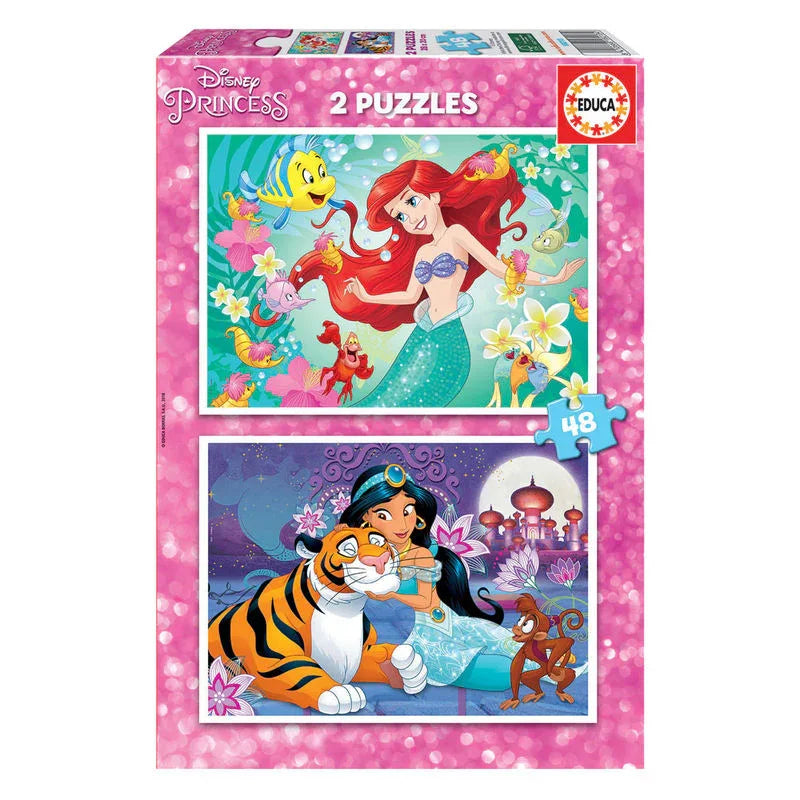 Disney Princess Ariel + Jasmine puzzle 2x48pcs Nerdscape