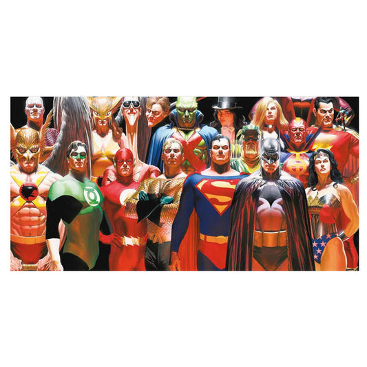 Affiche en verre de la Ligue des Justiciers de DC Comics