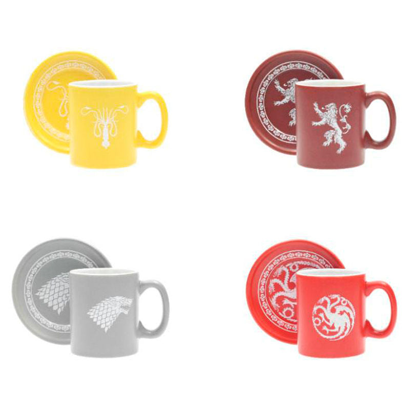 Ensemble de 4 mini tasses à expresso avec emblèmes Game of Thrones