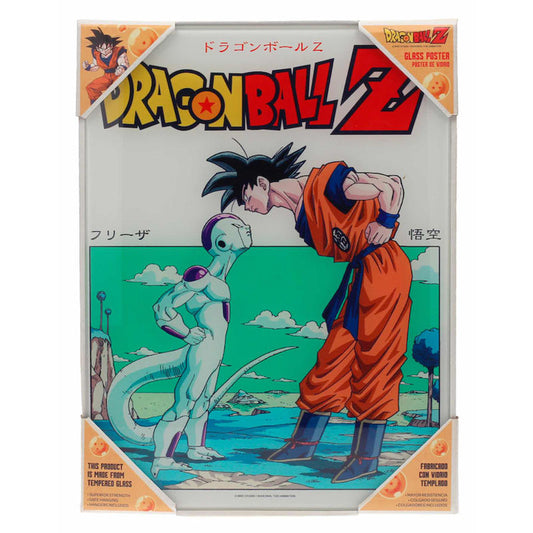 Dragon Ball Goku vs Frieza glass poster
