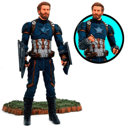 Marvel Avengers Captain America Articulated Figure 18cm - Figura da Collezione - Nerdscape Nerdscape