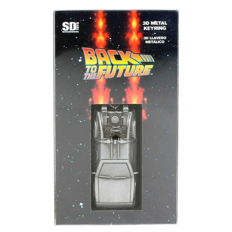 Back to the Future Delorean 3D metal keychain Nerdscape